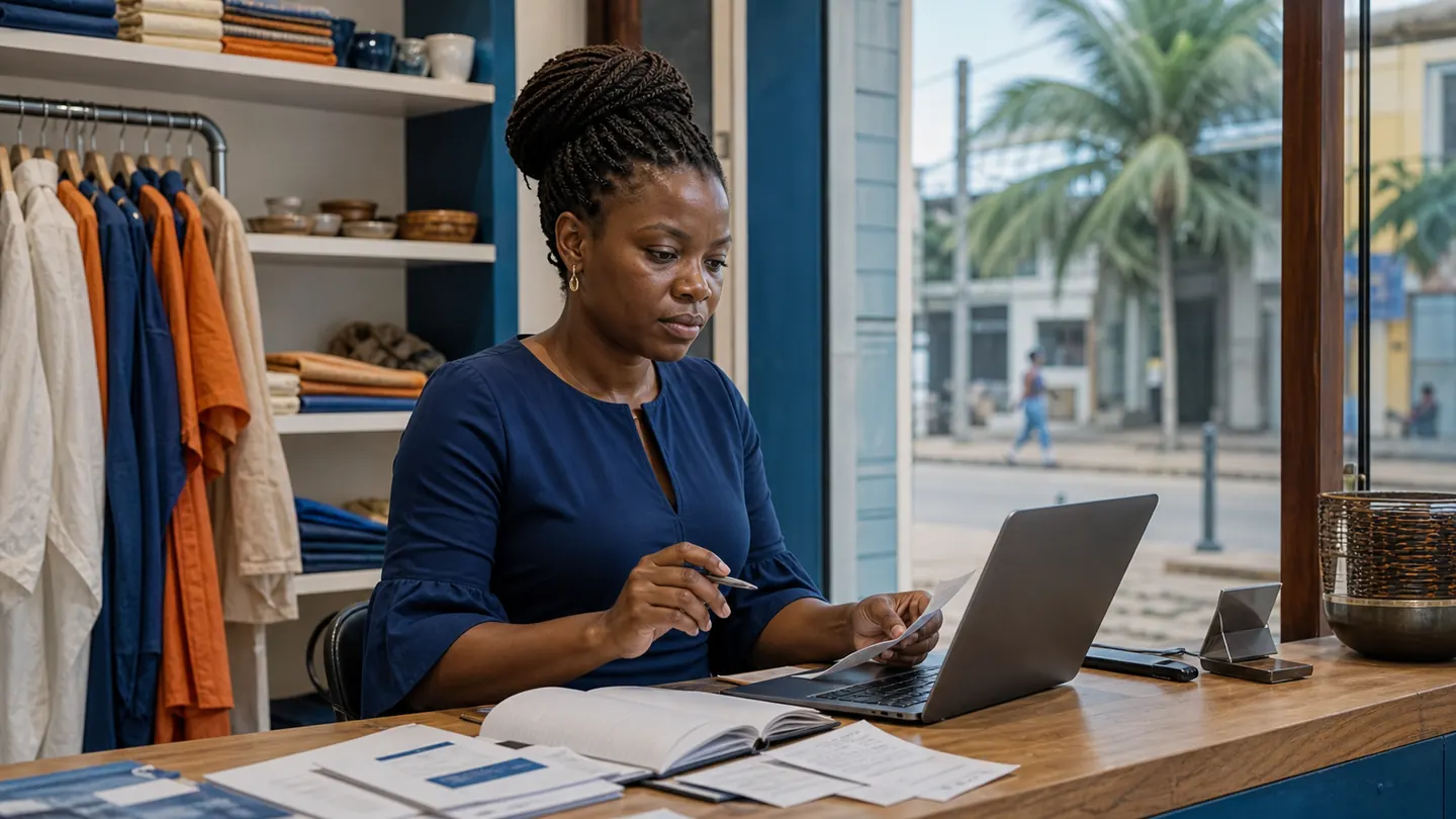 Scène éditoriale pour le guide « Comment réduire les coûts logiciels d’une petite entreprise »