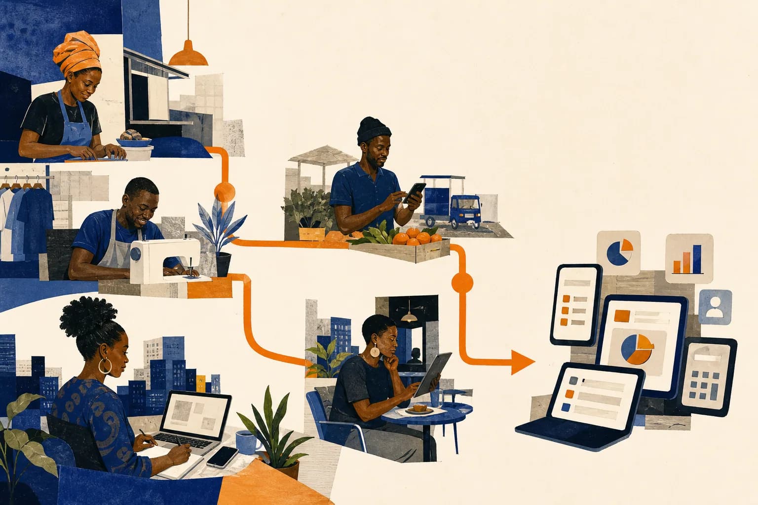Entrepreneuriat africain contemporain guidé par une direction numérique claire